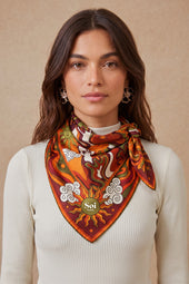 Foulard en soie Cosmic Love