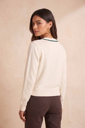 Cardigan Sissi Crème en Laine