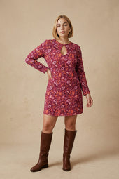 Robe Bianca Escale à Java sur Lou, mannequin taille 42 #taille Lou porte une taille 42