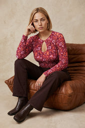 Top Bianca Escale à Java sur Lou, mannequin taille 42 #taille Lou porte une taille 42