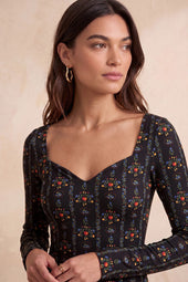 Robe Grand Cœur Jardin Brodé