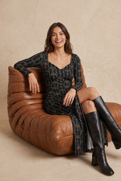 Robe Grand Cœur Jardin Brodé