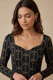 Robe Grand Cœur Jardin Brodé