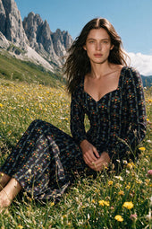 Robe Grand Cœur Jardin Brodé