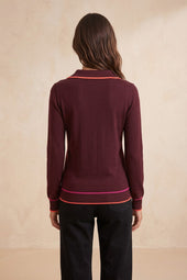 Pull Paolo Merlot sur Olivia, mannequin taille 36 #taille Olivia porte une taille 36