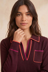 Pull Paolo Merlot sur Olivia, mannequin taille 36 #taille Olivia porte une taille 36
