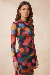 Robe Alluria Midnight sur Olivia, mannequin taille 36 #taille Olivia porte une taille 36
