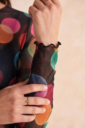 Top Alluria Midnight, détail de la manche