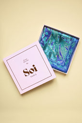 Foulard en soie Myrtille