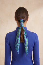 Foulard en soie Myrtille