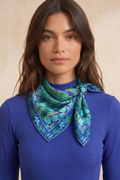 Foulard en soie Myrtille
