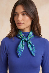 Foulard en soie Myrtille