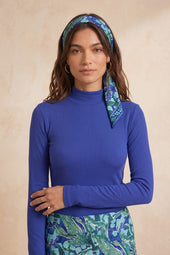 Foulard en soie Myrtille