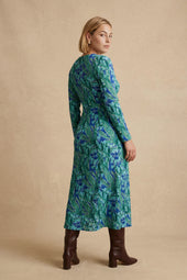 Robe Musa Myrtille sur Lou, mannequin taille 42 #taille Lou porte une taille 42