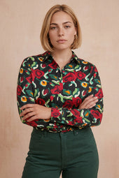 Chemisier Rose des Nuits sur Lou, mannequin taille 42 #taille Lou porte une taille 42