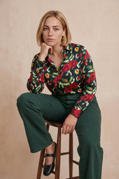 Chemisier Rose des Nuits sur Lou, mannequin taille 42 #taille Lou porte une taille 42