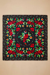 Foulard en soie Rose des Nuits