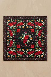 Foulard en soie Rose des Nuits
