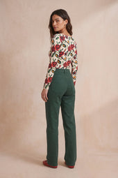 Pantalon Idéaliste Vert Mousse