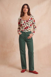Pantalon Idéaliste Vert Mousse