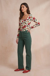 Pantalon Idéaliste Vert Mousse