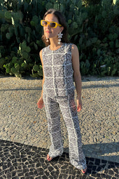 Top Anasa Fusion Noir et Blanc