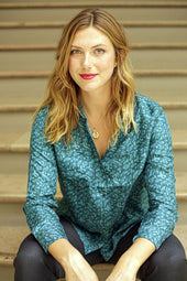 Chemisier en soie Love Bird Vert