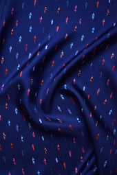 Foulard en Soie Reine Elisabeth Bleu