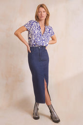 Long Denim Skirt