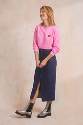 Long Denim Skirt