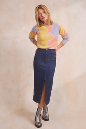 Long Denim Skirt