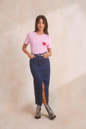 Long Denim Skirt
