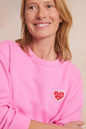 Sweat en coton Être Soi Rose Blush