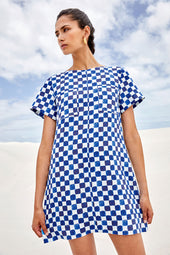 Robe Gaïa Echec et Mat Bleu