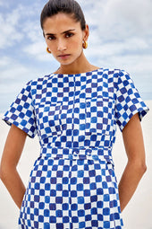 Robe Gaïa Echec et Mat Bleu