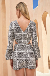 Isabella Fusion Black and White Dress