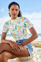 Ariane top in Hawaiian cotton
