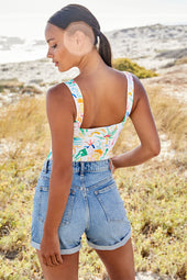 Top Cœur en coton Hawaï