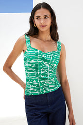 Top de algodón con corazones de Ubud