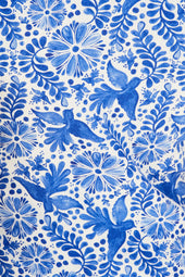 T-shirt Paresseuse en coton Oiseau de Nuit Bleu