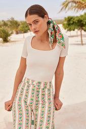 T-shirt Paresseuse en coton Ecru - Soi Paris