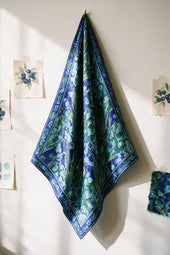 Foulard en soie Myrtille