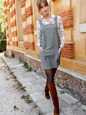 Robe Salopette Carreaux