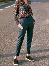 Pantalon Narcisse Bleu Vert