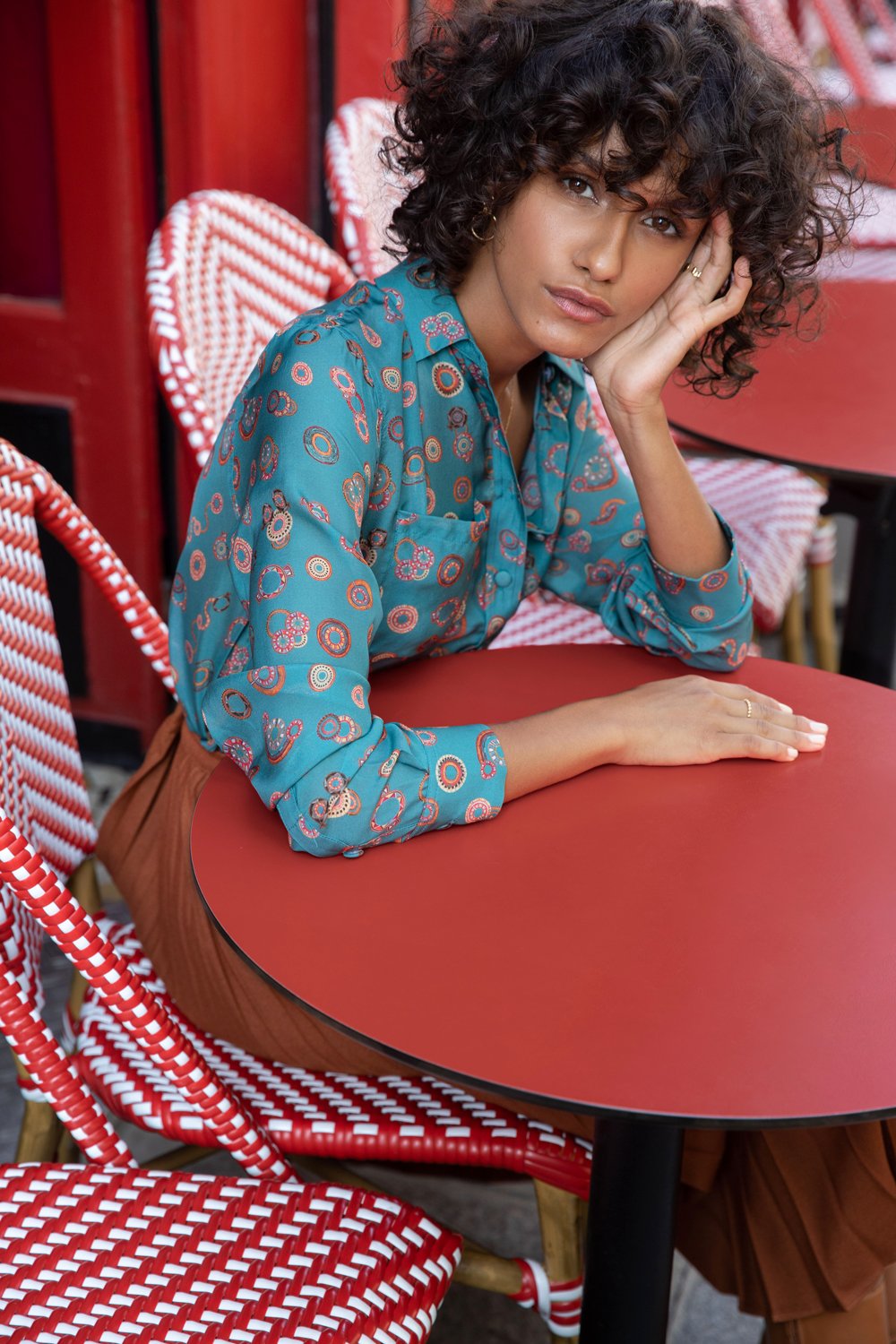 Chemisier en soie imprimé Le Collier Femme – SOI PARIS