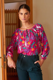 Blouse Radieuse en soie Astro Tennis