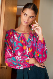 Blouse Radieuse en soie Astro Tennis