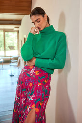 Skirt Pétillante in silk Astro Tennis