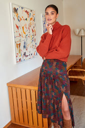 Jupe Pétillante en soie Hiver à la Plage