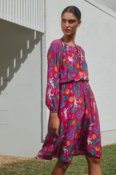 Robe Radieuse en soie Astro Tennis